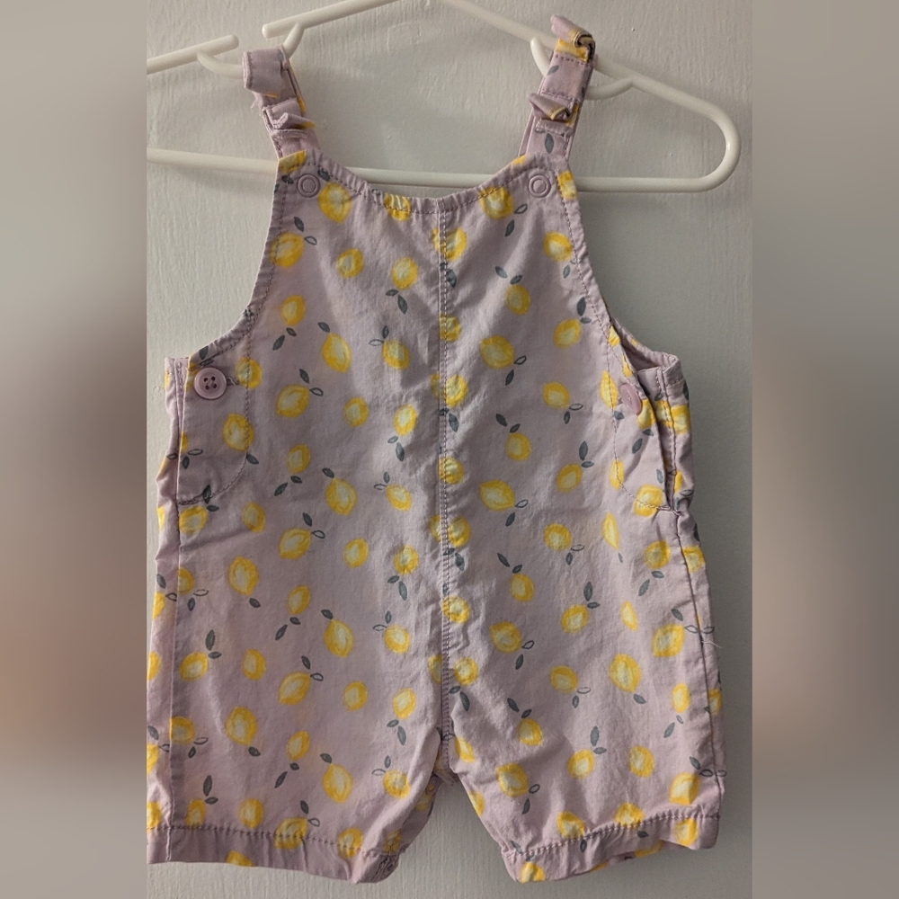 Bubble outfit soft purple color with lemon print